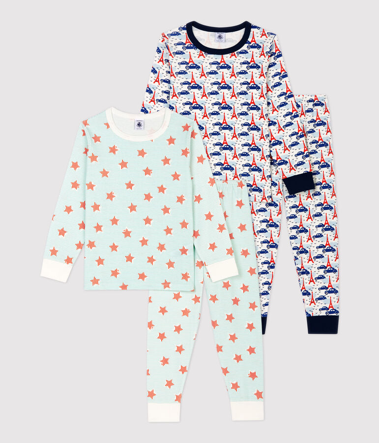Boys' Star and Paris Print Cotton Pyjamas - 2-Pack multicolor